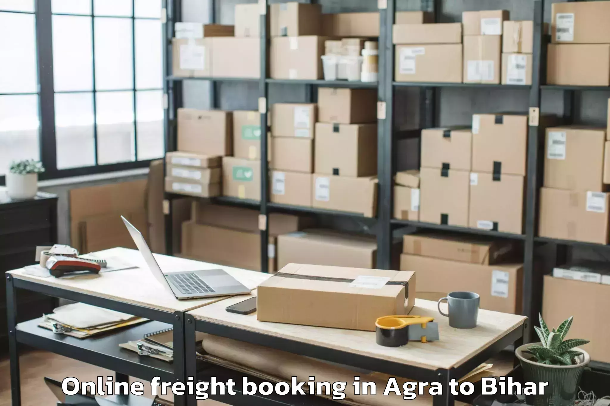 Top Agra to Kesariya Online Freight Booking Available